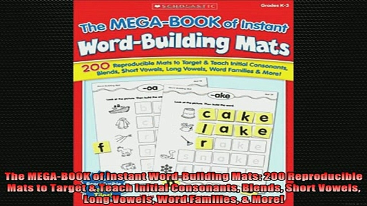 Free Full PDF Downlaod  The MEGABOOK of Instant WordBuilding Mats 200 Reproducible Mats to Target  Teach Full Free