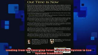 READ THE NEW BOOK   Leading from the Emerging Future From EgoSystem to EcoSystem Economies  FREE BOOOK ONLINE