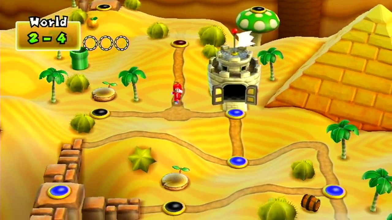 New Super Mario Bros Wii World 2 4 All Star Coins Secret Exit Hd Video Dailymotion