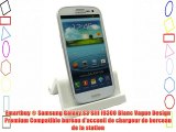Emartbuy ® Samsung Galaxy S3 SIII I9300 Blanc Vague Design Premium Compatible Bureau D'Accueil