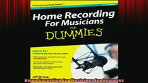 READ book  Home Recording For Musicians For Dummies Free Online