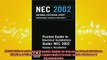 FREE EBOOK ONLINE  2002 NEC Residential Pocket Guide to Electrical Installations National Electrical Code Full EBook
