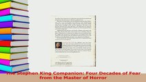 PDF  The Stephen King Companion Four Decades of Fear from the Master of Horror Read Online