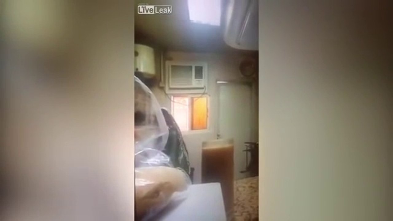 Disgusting woman pours her own pee into someone's juice
