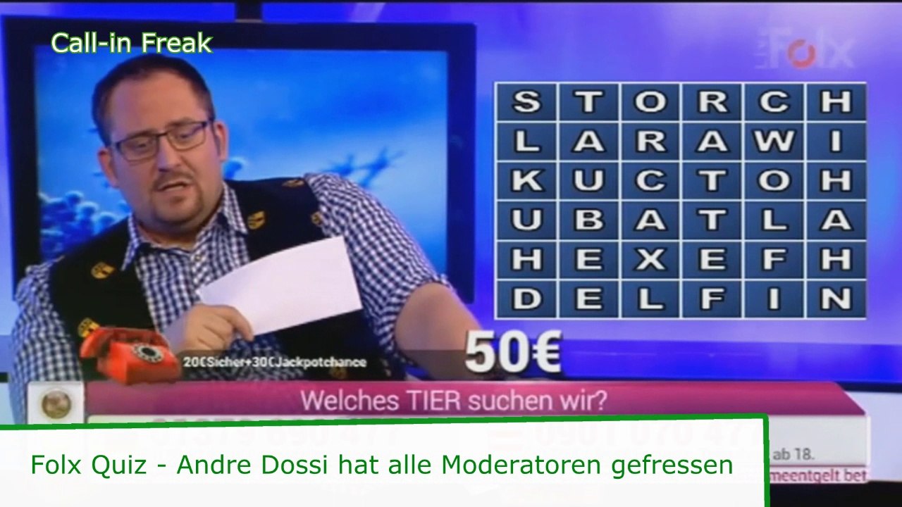 Folx Quiz - Andre Dossi hat alle Moderatoren gefressen