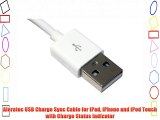 Aleratec USB Charge Sync Cable for iPad iPhone and iPod Touch with Charge Status Indicator