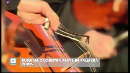 Russian orchestra plays in Palmyra ruins