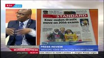 KTN Morning Express Monday 25th April 2016: Newspapers review