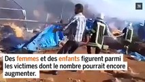 Un camp de déplacés bombardé en Syrie