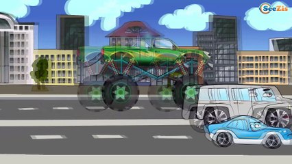 ✔ Car Cartoons for kids. Police Car. Monster Truck. Ambulance. Fire Truck. Episode 101 ✔