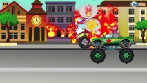 ✔ Police Car with Monster Truck / Ambulance and Fire Truck / Cartoons Compilation / 89 Episode ✔