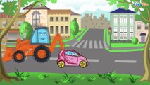 ✔ Cars Cartoons / Crane with Concrete Mixer and Truck working on the construction site / 73 Episode