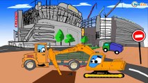 ✔ Excavator hard work on the construction site with friends. Compilation Cars Cartoons / 72 Episode