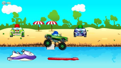 Car Cartoons. Monster Truck & Racing Cars on the beach. Racing in the desert. Season 5. Series 2