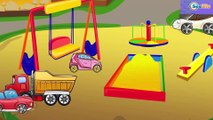 Car Cartoons for children! Excavator with Truck. Playground. Heavy Vehicles. Diggers for kids