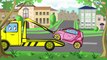 ✔ Cars Cartoons. Car Wash & Car Service. Tow Truck with little pink Car. Emergency Vehicles ✔