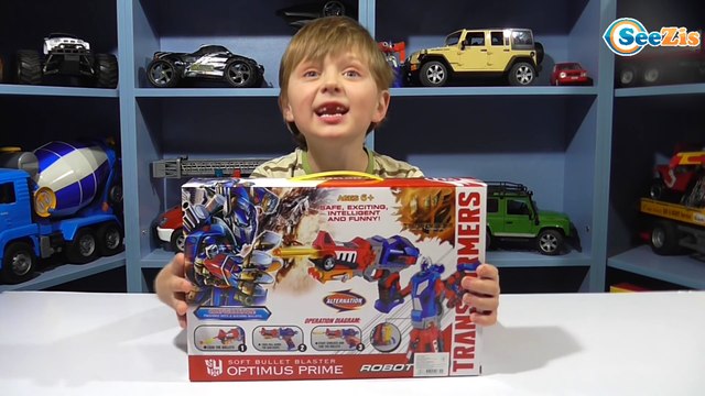 ✔ Трансформеры. Распаковка Оптимус Прайм с Игорьком / Transformer OPTIMUS PRIME Soft Bullet Blaster