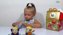 Minions. Yaroslava unboxing Happy Meal McDonald’s. Toys for children. Minions Toys