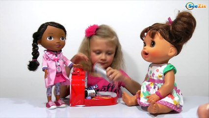 ✔Doc McStuffins. Yaroslava with Doll Baby Alive visited a doctor / Video for kids ✔