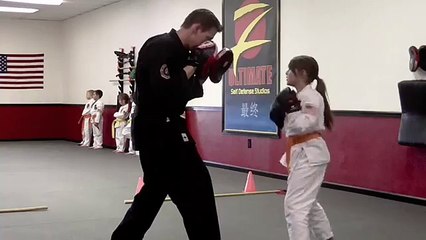 The Girls are Striking Those Focus Mitts Like Champions