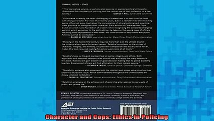 READ book  Character and Cops Ethics in Policing Full EBook