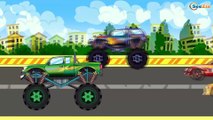 ✔ Cars Cartoons. Racing Car with Monster Truck Race. Police Car. Compilation for kids. Episode 47 ✔