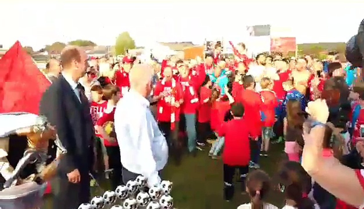 La fête après la victoire en Coupe du Hainaut