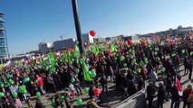 4K 25 fps Berlin 10.10.2015 Demo gegen TTIP  Hauptbahnhof