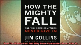 best book  How The Mighty Fall And Why Some Companies Never Give In