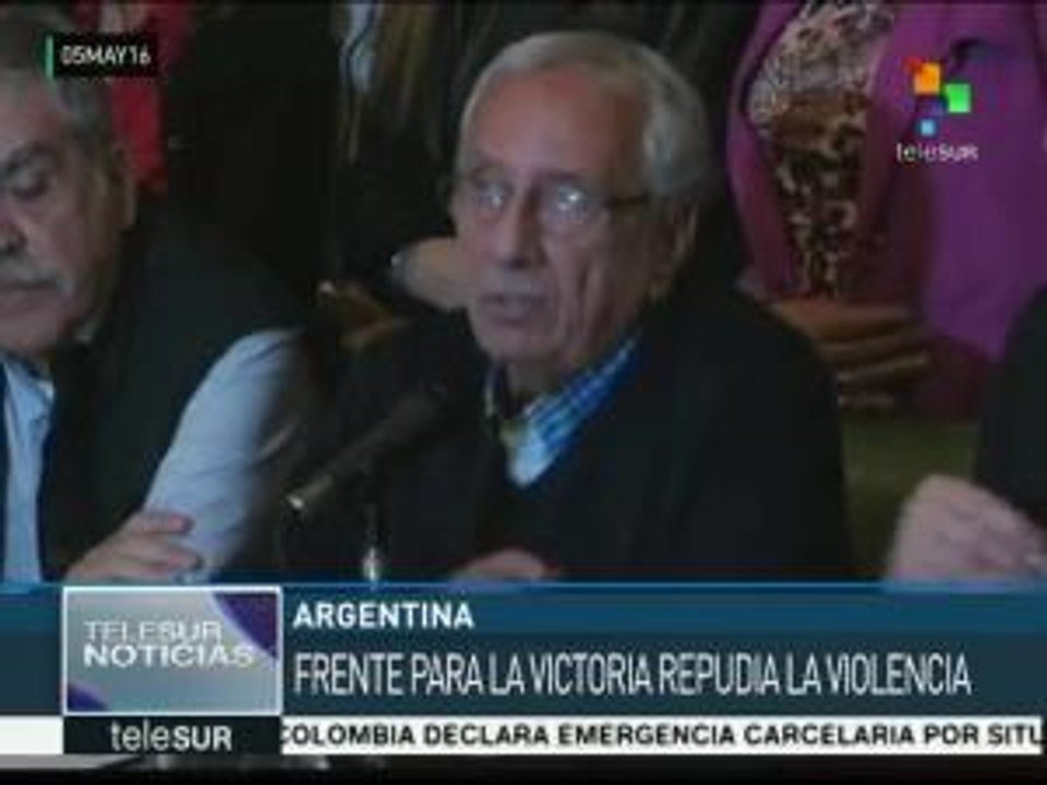 Argentina: FpV repudia hechos violentos ocurridos en la Comuna 4