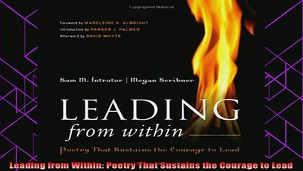 new book  Leading from Within Poetry That Sustains the Courage to Lead