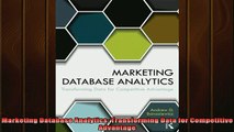 READ book  Marketing Database Analytics Transforming Data for Competitive Advantage Online Free