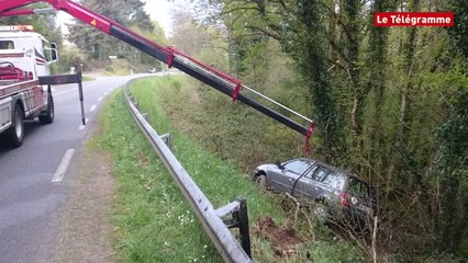 Morlaix. Spectaculaire accident sur la route de Lanmeur