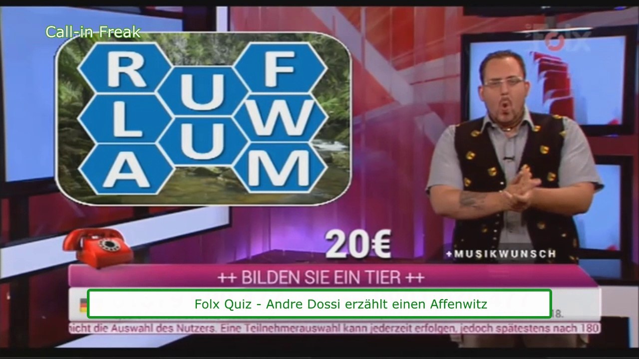 Folx Quiz - Andre Dossi erzählt einen Affenwitz