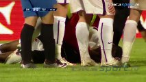 Shocking video African football player Ekeng passed out on pitch in Romania Dinamo -Viitorul Constanta