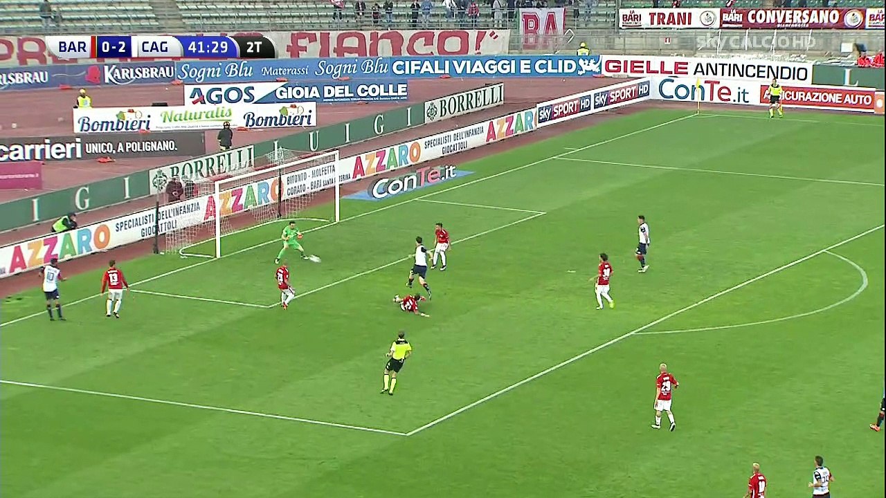 Alberto Cerri Goal HD - Bari 0-3 Cagliari - 06-05-2016