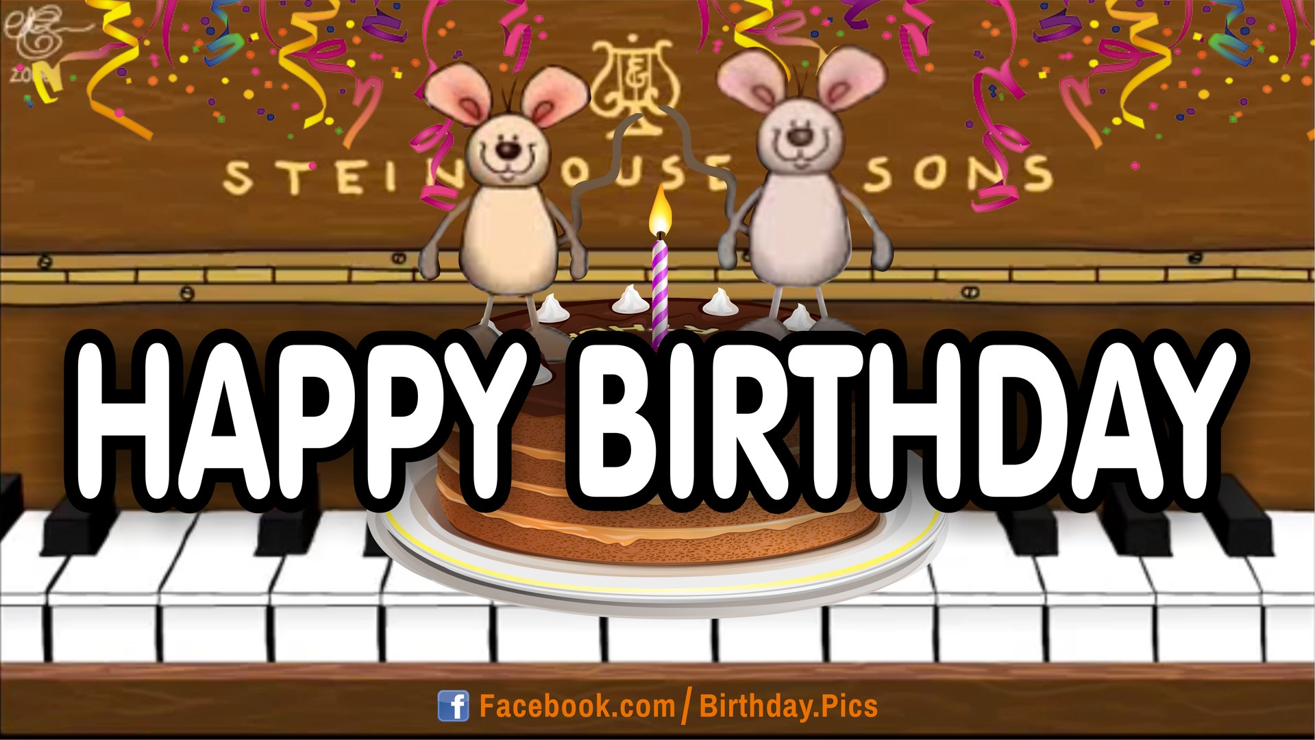 Happy Birthday Musical Mice Playing Piano - Dailymotion Video