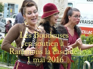 Les boudeuses en soutien à la cascade de Salles-la-Source