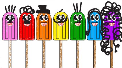 Learn Colors for kids with this Rainbow Popsicle Coloring Page