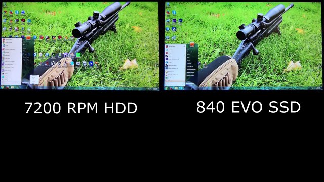 SSD vs HDD Samsung 840 EVO Start Up Comparison