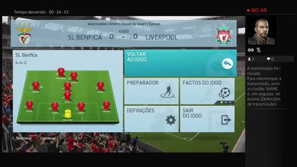 Benfica em directo na PS4 Fifa16 online seasons (8)