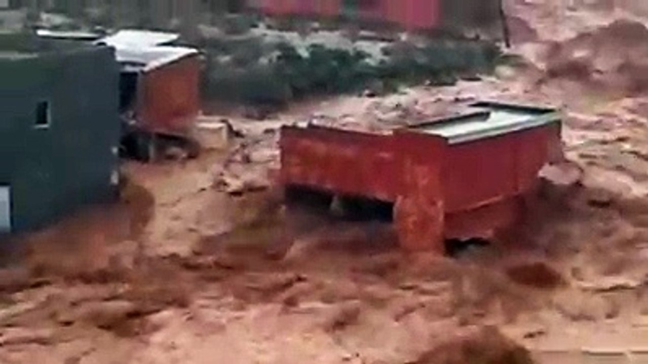 pluie diluviennes à Taroudant. Maroc