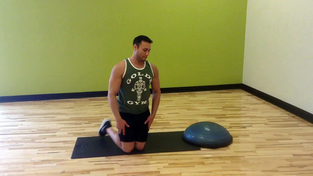 Starfish Side Plank on BOSU - Fitness Training For Males - FXFitness.ca
