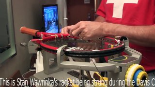 The Swiss Davis Cup Team stringer shows how to expertly string a racket