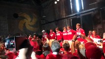 The Swiss Davis Cup Team meets the Swiss fans after their victory over the Netherlands