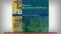 READ book  Health Economics and Policy with Economic Applications  FREE BOOOK ONLINE
