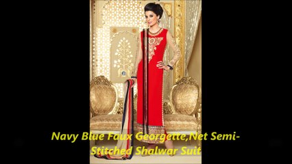 Semi-Stitched Salwar suits by nikvik.com