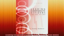 EBOOK ONLINE  Leading Corporate Citizens Vision Values Value Added  BOOK ONLINE