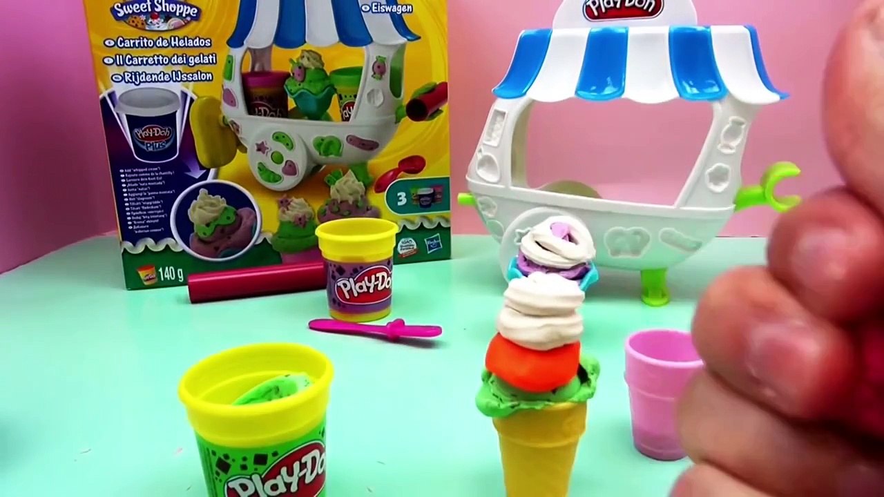 Play Doh ice cream shop / Chariot de glaces ambulant