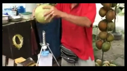 Mengupas kulit buah nanas dan kelapa dengan 20 detik saja ~ Luar biasa 33
